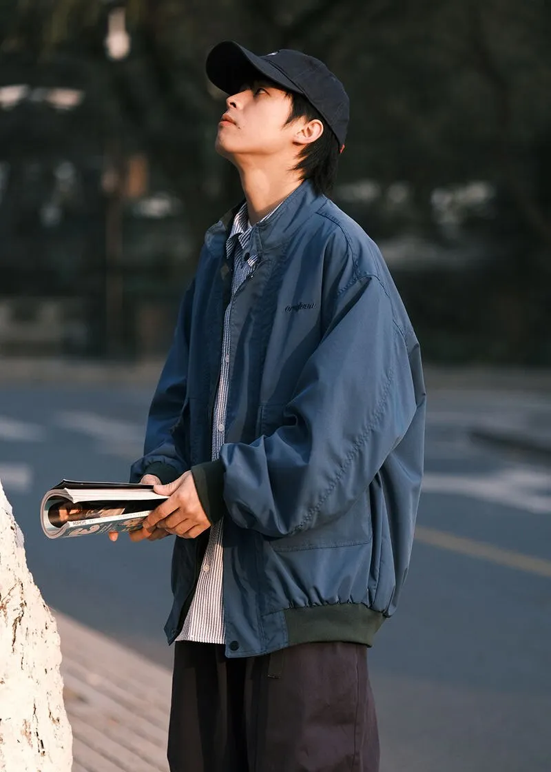 All Match Spring Summer Fashion Men Solid Casual Shirt Loose Pockets Safari Style Jacket Coat Cool Boy Soft Blue