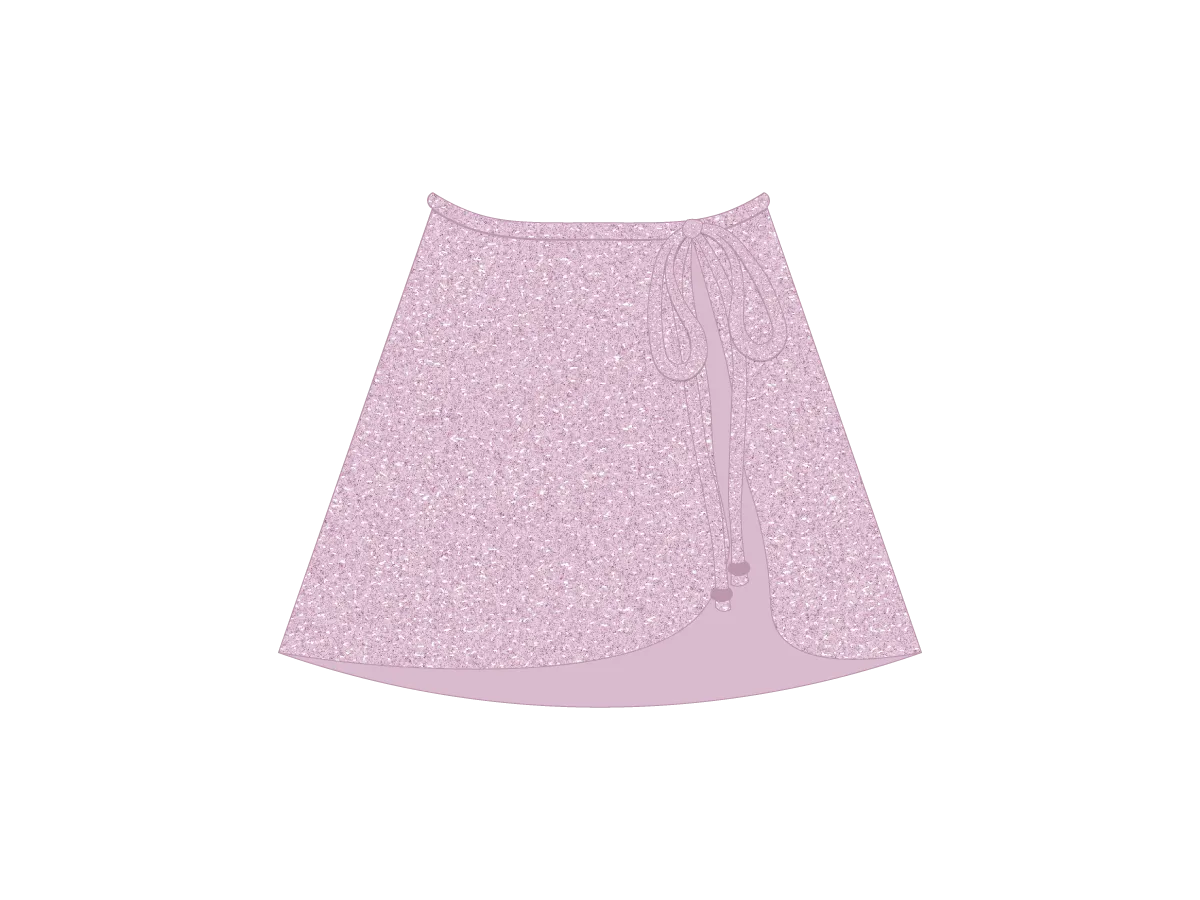 Amethyst Shimmer Wrap Skirt