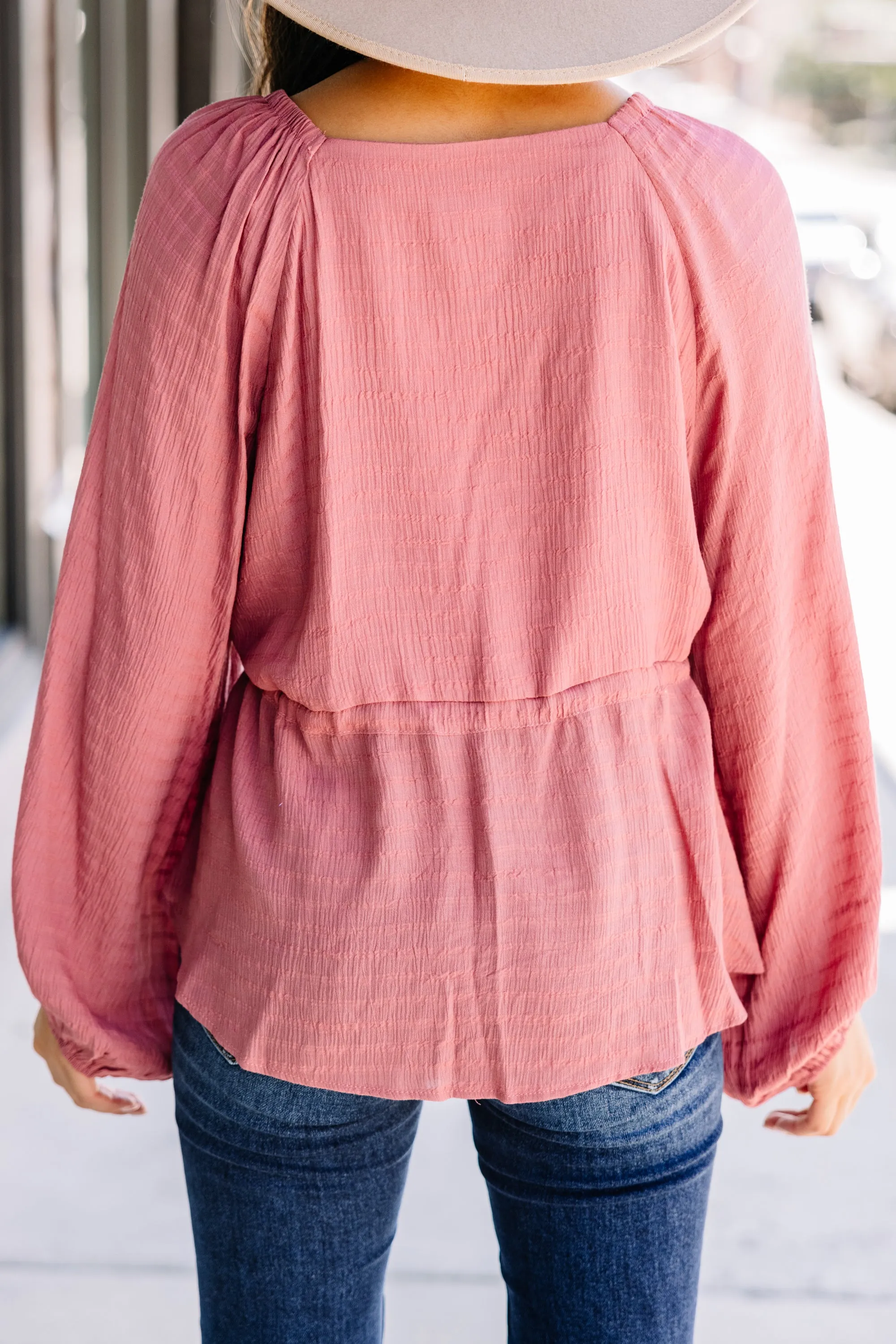 Back To You Mauve Pink Blouse