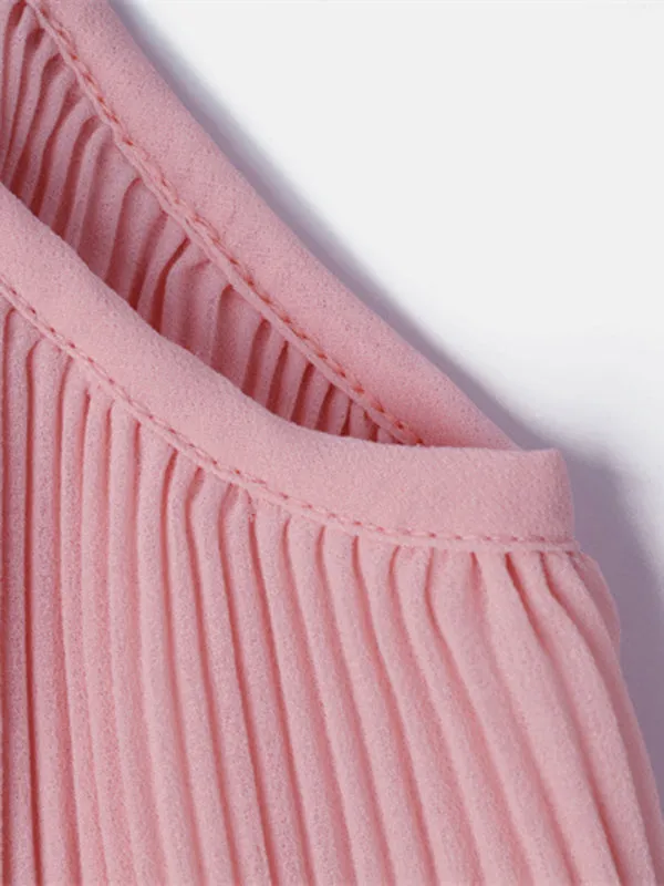 Blue Zone Planet |  Chiffon Pleated Pearl Camisole Top
