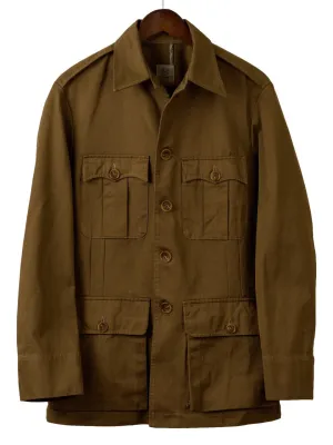 CLASSIC TAILORED SAFARI JACKET in Drab Drill