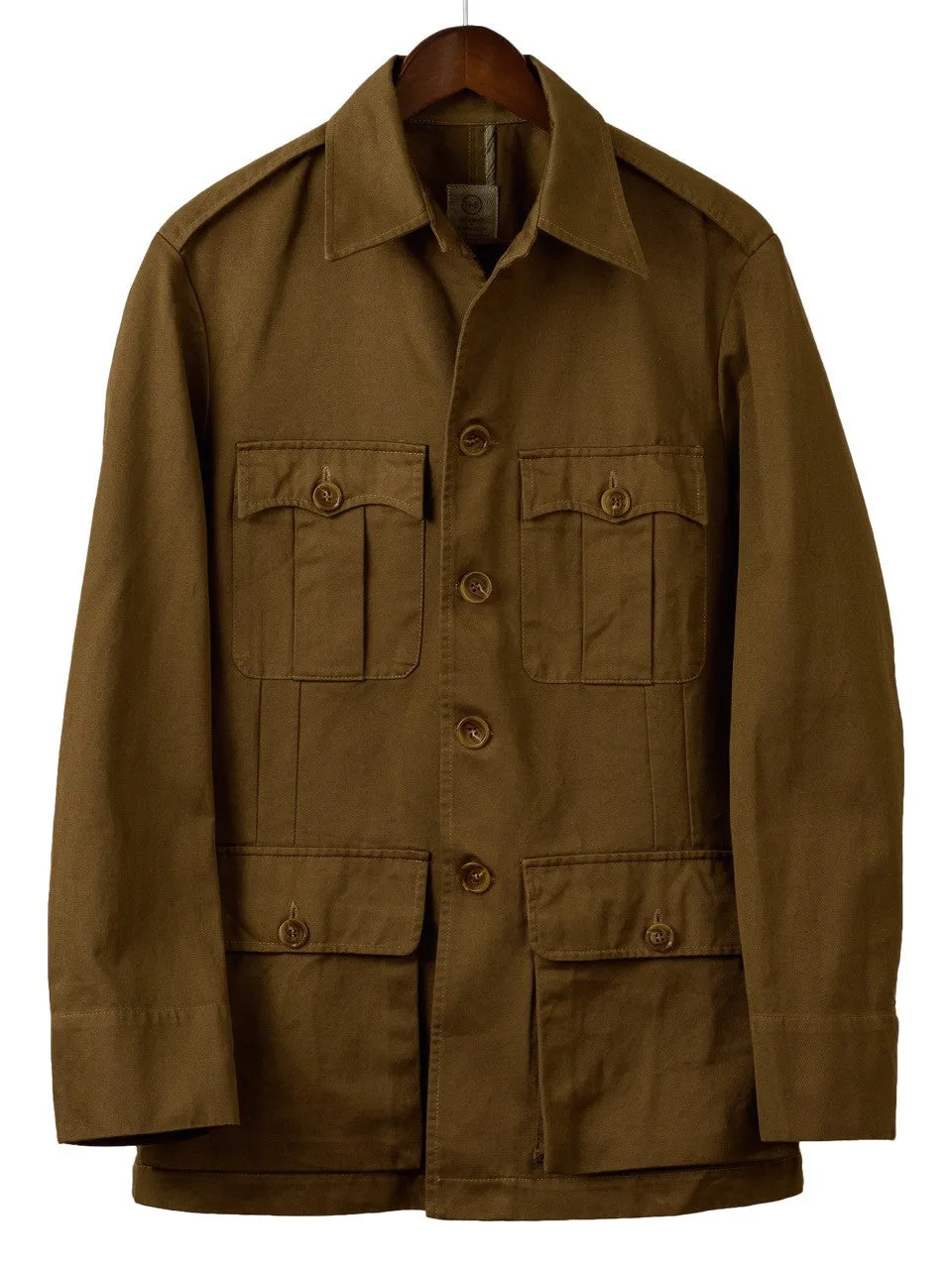 CLASSIC TAILORED SAFARI JACKET in Drab Drill