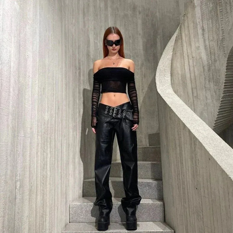 Fashionkova Kaira Long Sleeve Mesh Top