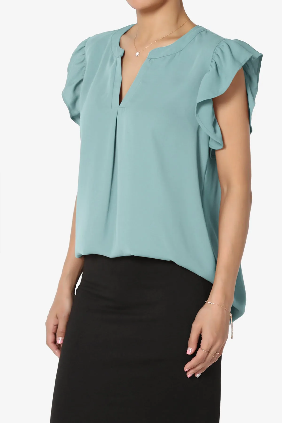 Flamin Ruffle Short Sleeve Blouse PLUS