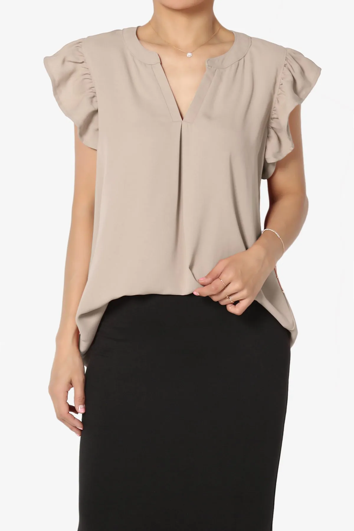 Flamin Ruffle Short Sleeve Blouse PLUS