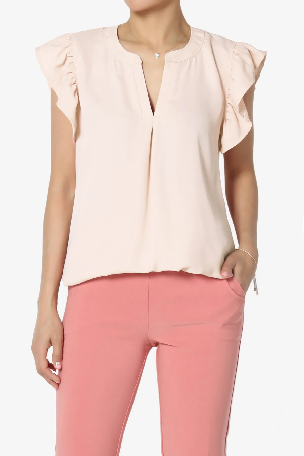 Flamin Ruffle Short Sleeve Blouse PLUS