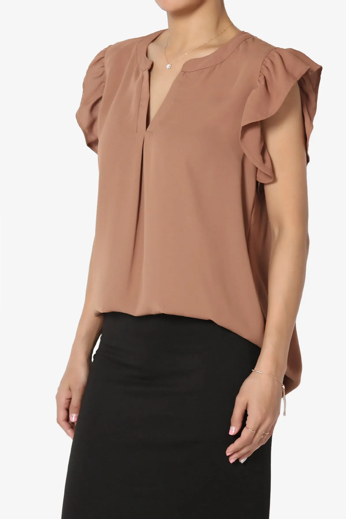 Flamin Ruffle Short Sleeve Blouse PLUS