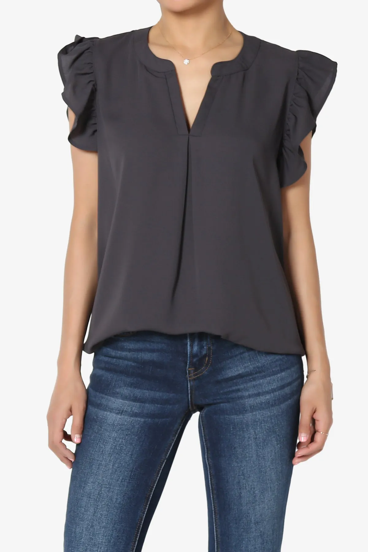 Flamin Ruffle Short Sleeve Blouse PLUS