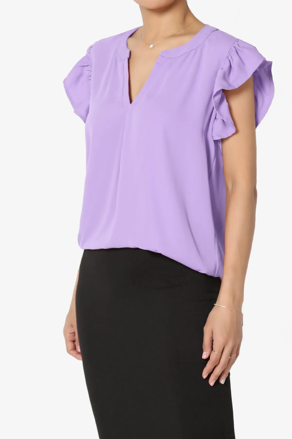 Flamin Ruffle Short Sleeve Blouse