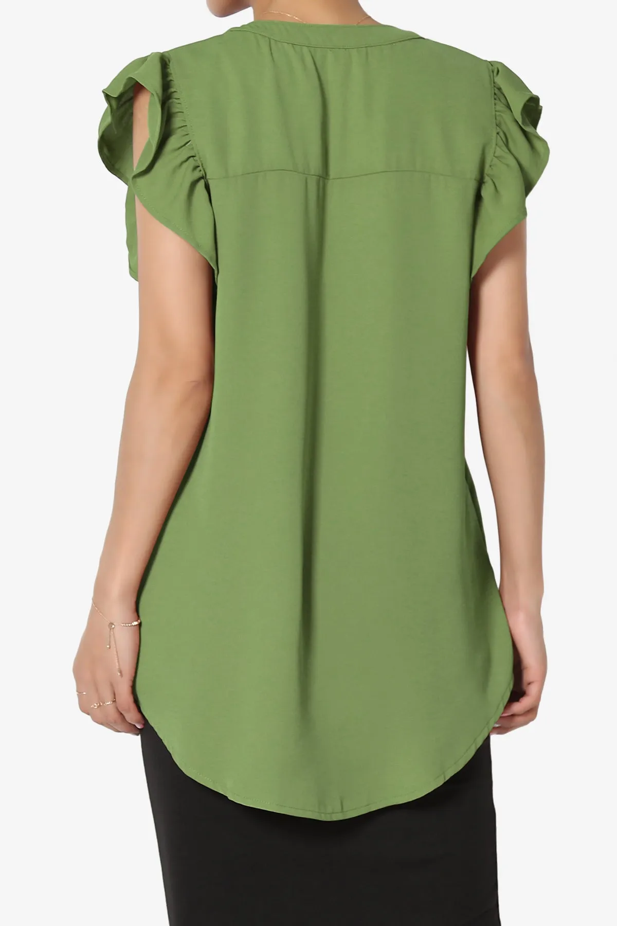 Flamin Ruffle Short Sleeve Blouse