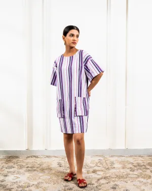 Lavender Stripe Sheath Dress