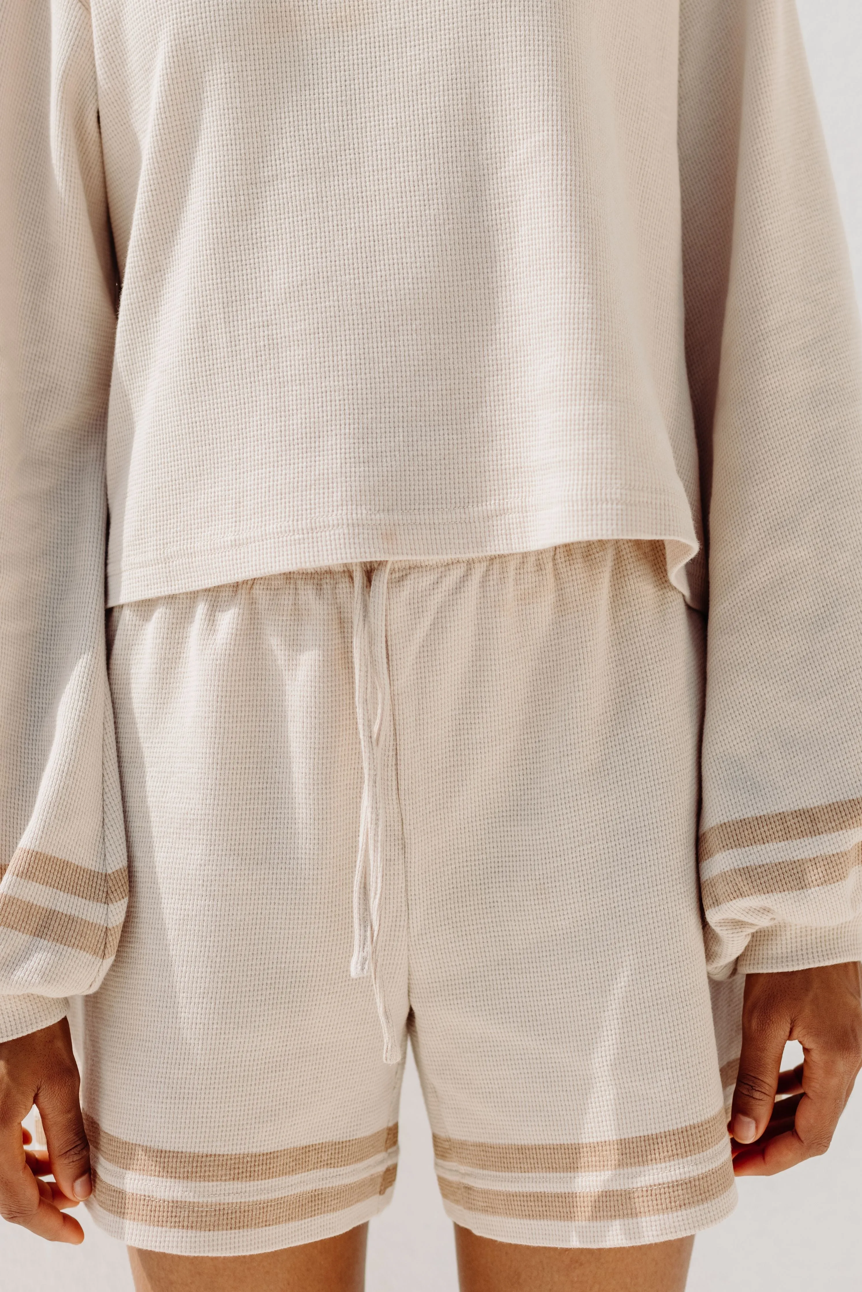 Marla Short 2 piece Lounge Set- Caramel Beige