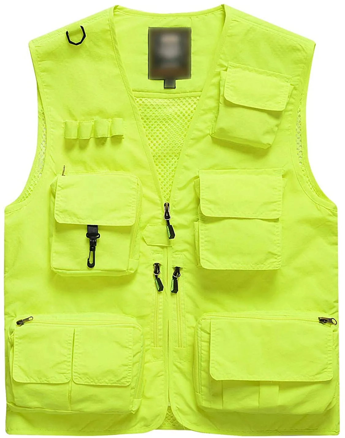 Men's Black Outdoor Sleeveless Vest Jacket Multi Pockets