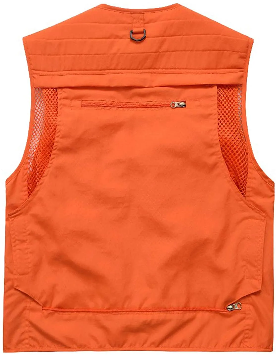 Men's Black Outdoor Sleeveless Vest Jacket Multi Pockets