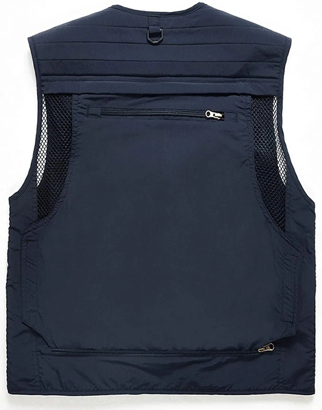 Men's Black Outdoor Sleeveless Vest Jacket Multi Pockets
