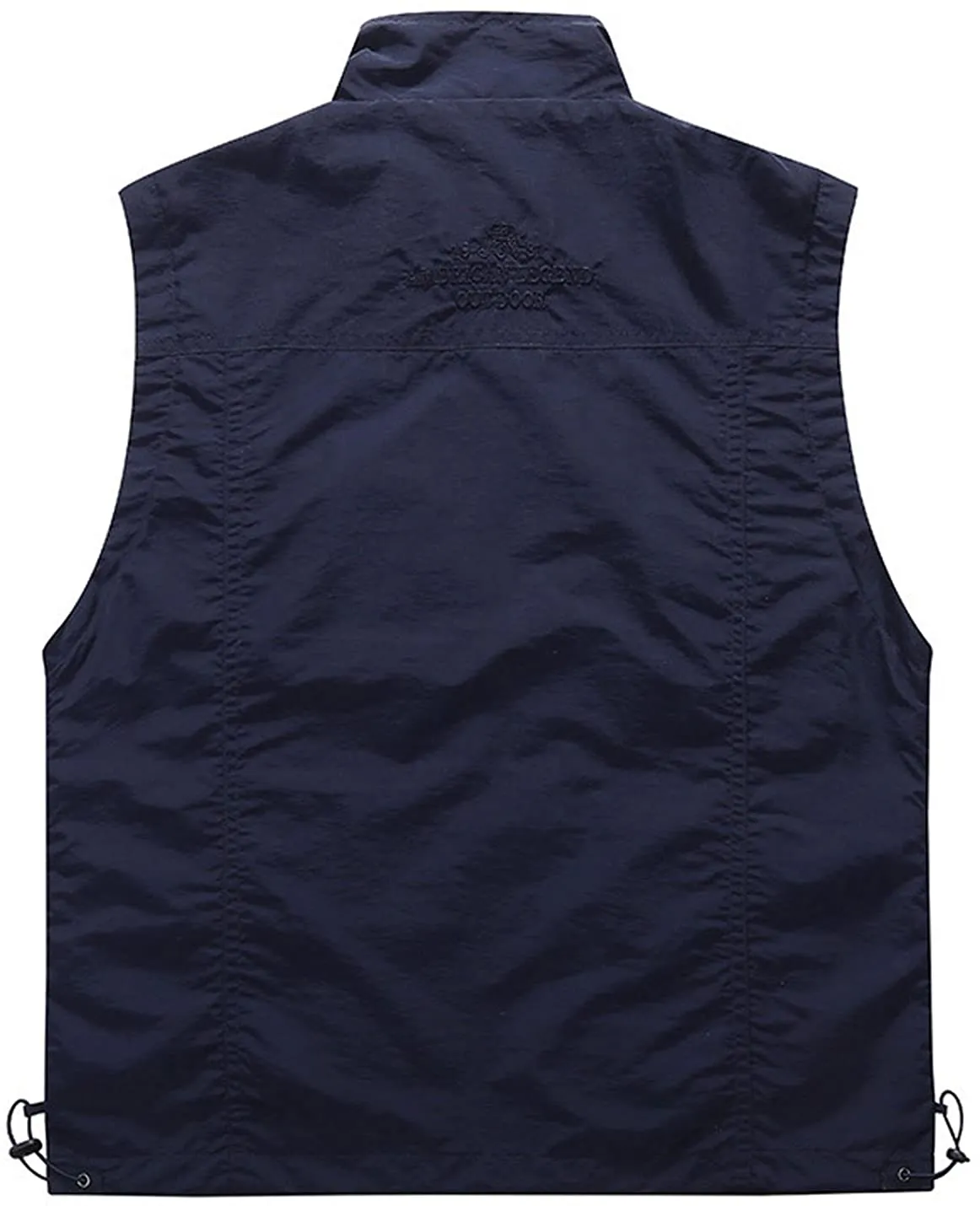 Men's Black Outdoor Sleeveless Vest Jacket Multi Pockets