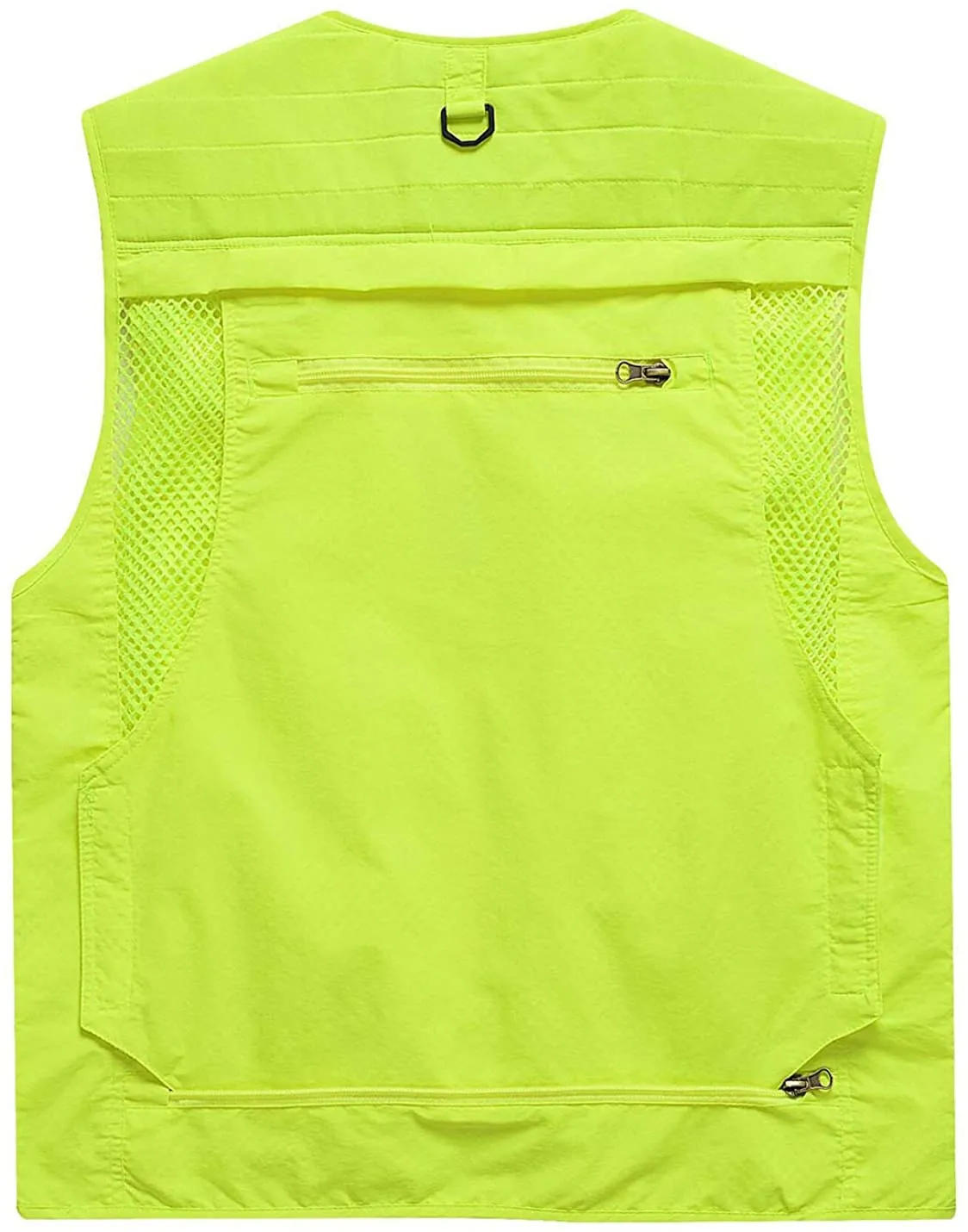 Men's Black Outdoor Sleeveless Vest Jacket Multi Pockets