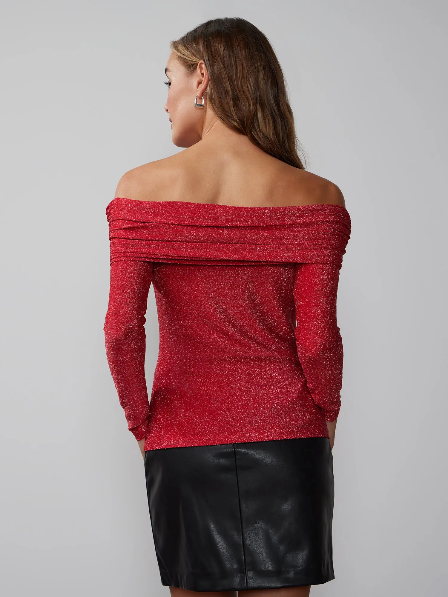 Off Shoulder Lurex Top