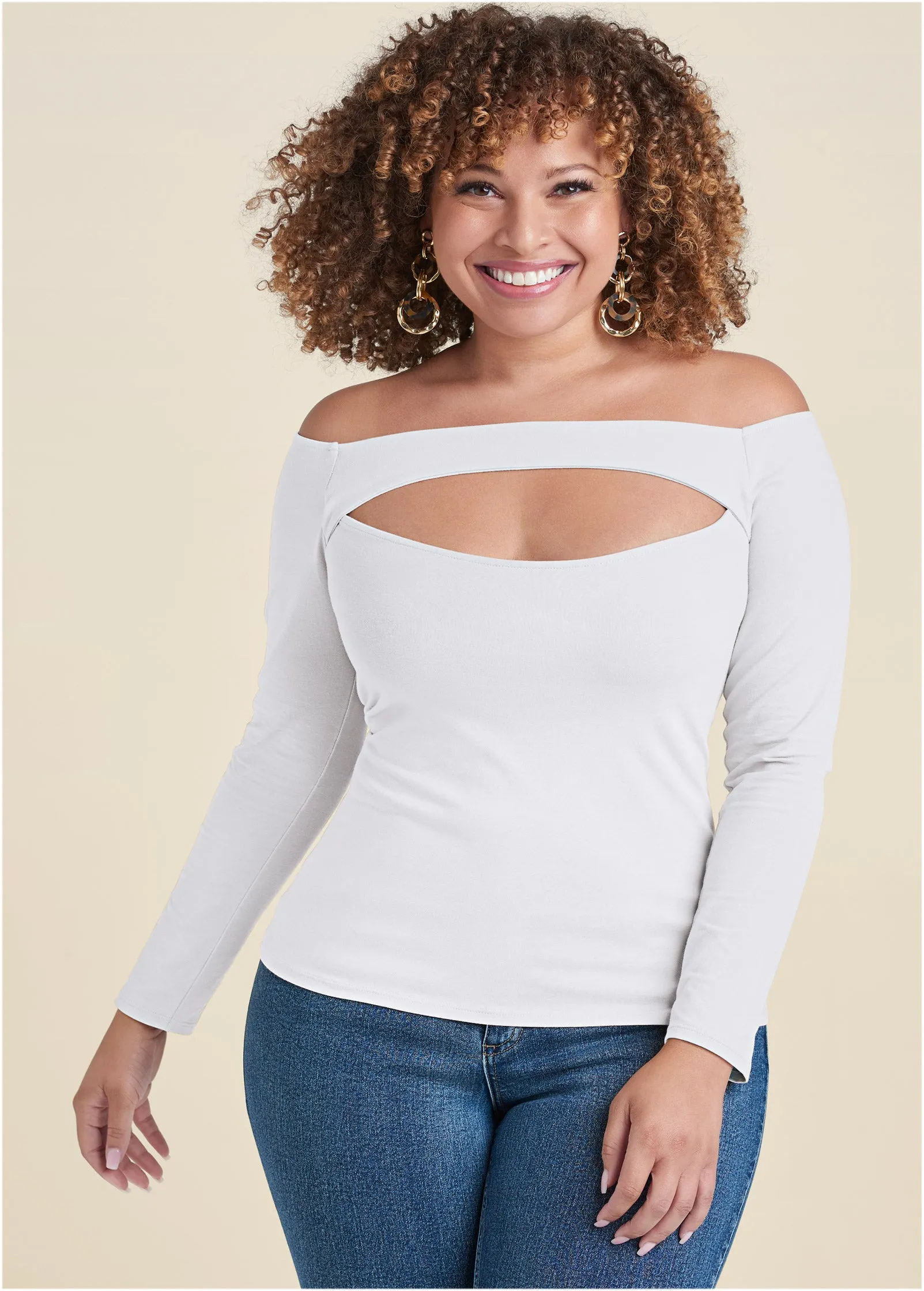 Off-The-Shoulder Top - White