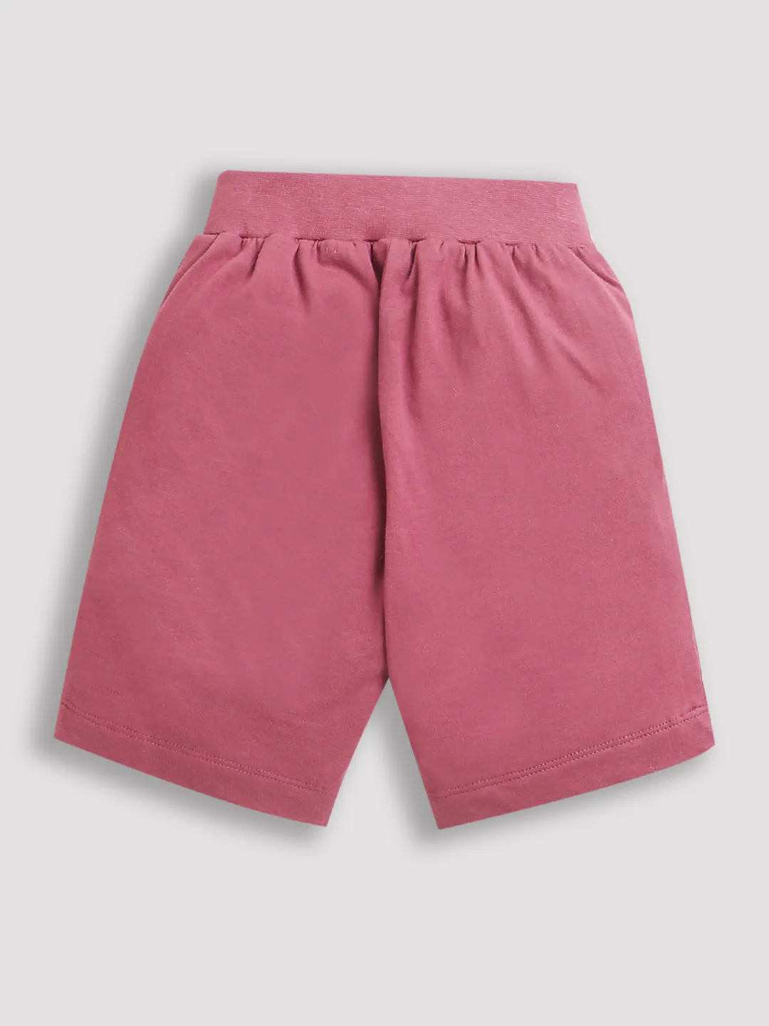 Pack of 2 Pink-Alligator Ball & Sky Blue-Llama Print Cotton Shorts