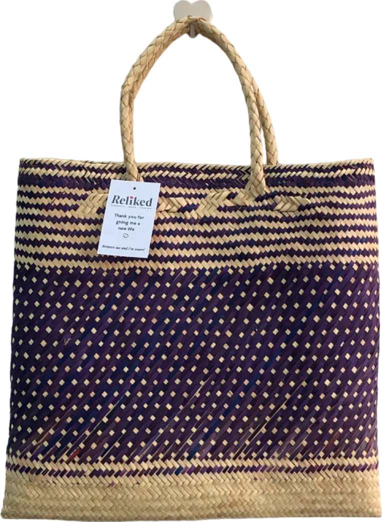 Pippa Holt Purple Reyan Basket Tote Bag One Size