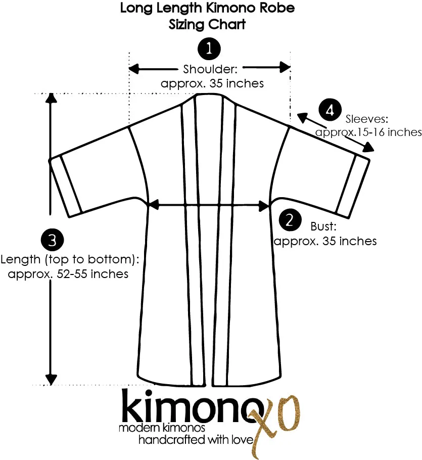 POISON IVY | Luxury Japanese Kimono Robe (Open Front) | Long Kimono
