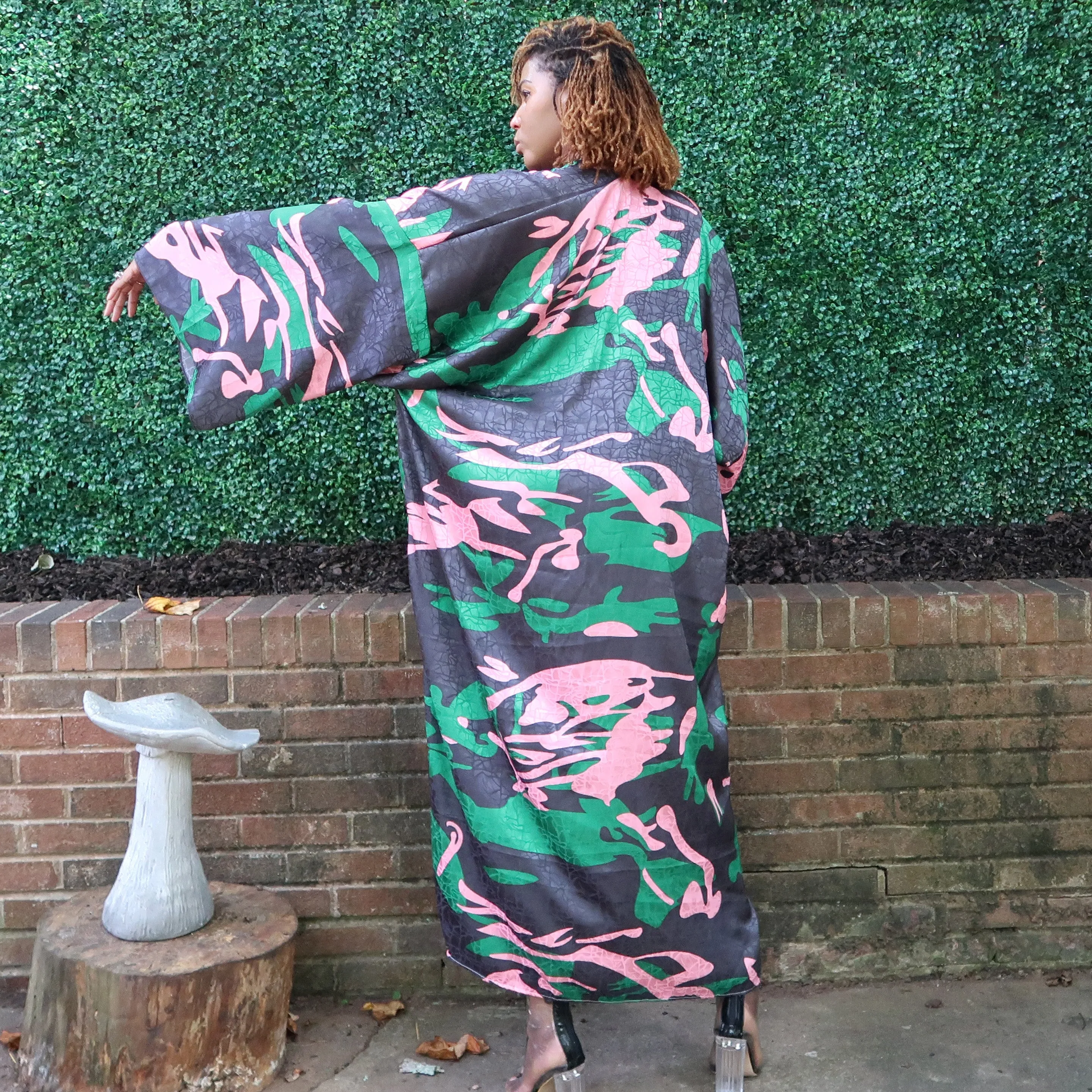 POISON IVY | Luxury Japanese Kimono Robe (Open Front) | Long Kimono