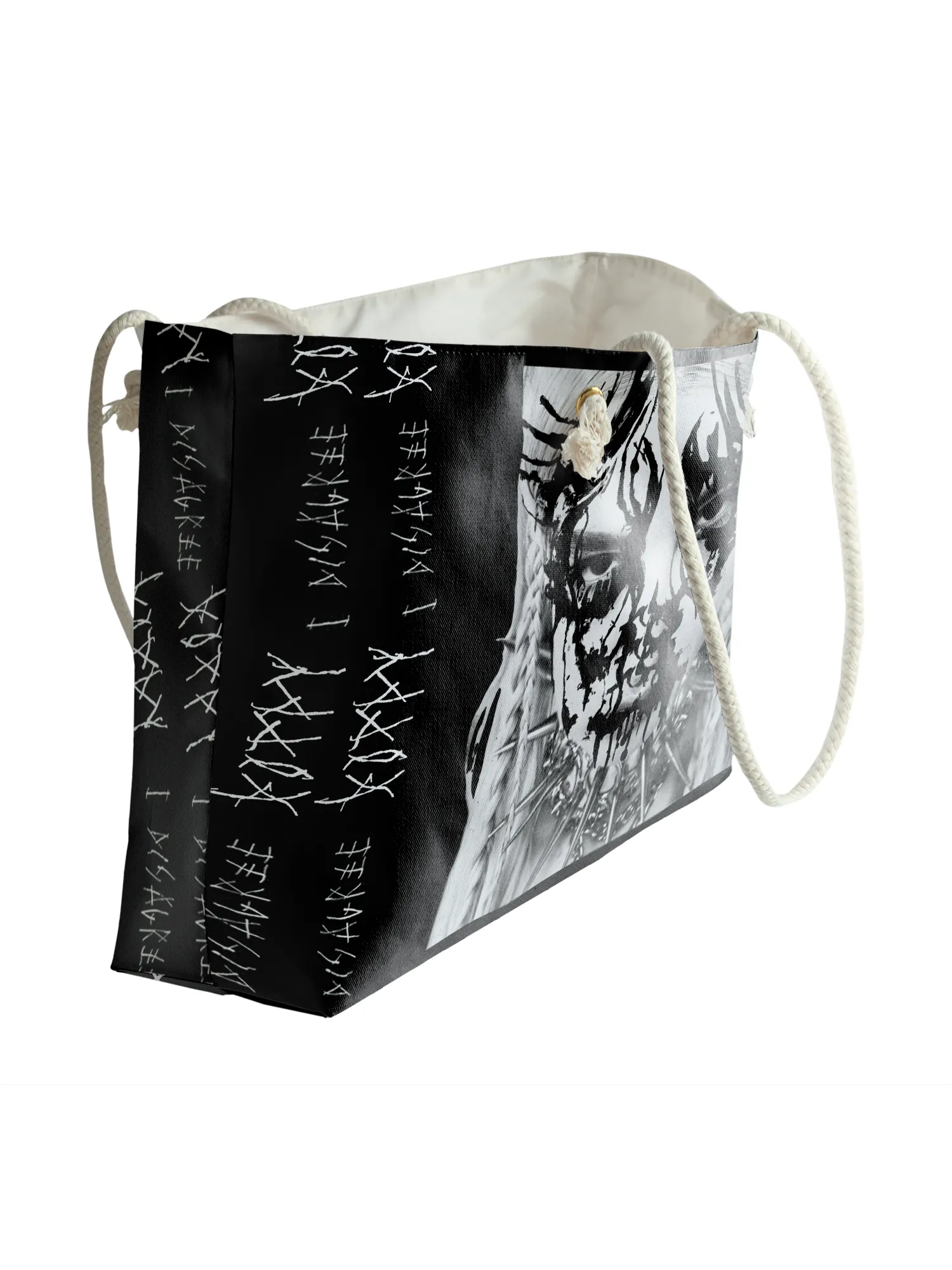 Rocksax Poppy Rope Handled Beach Bag - I Disagree