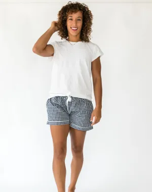 Rosa Navy Gingham Women’s Shorts