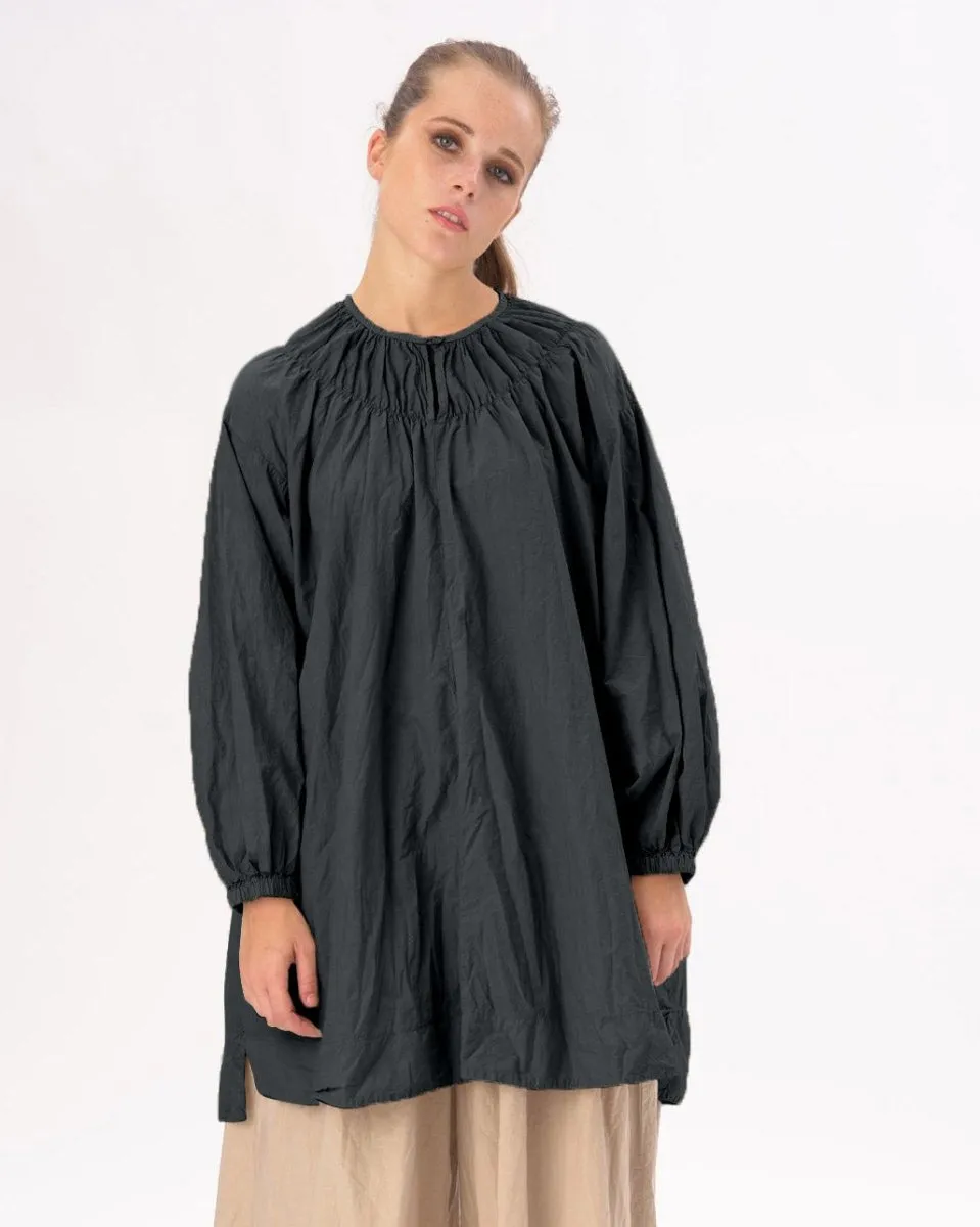 Ruffled Neck Organic Cotton Tunic