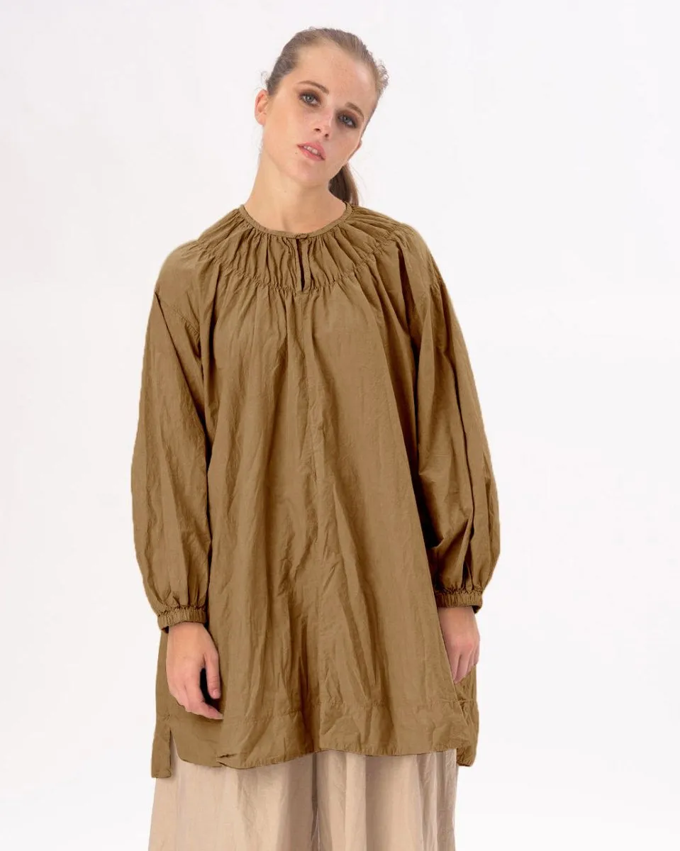 Ruffled Neck Organic Cotton Tunic