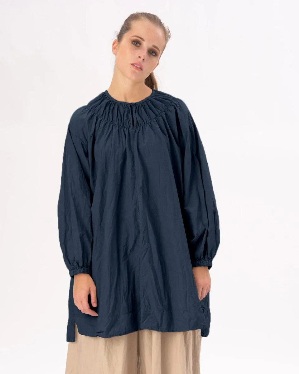 Ruffled Neck Organic Cotton Tunic
