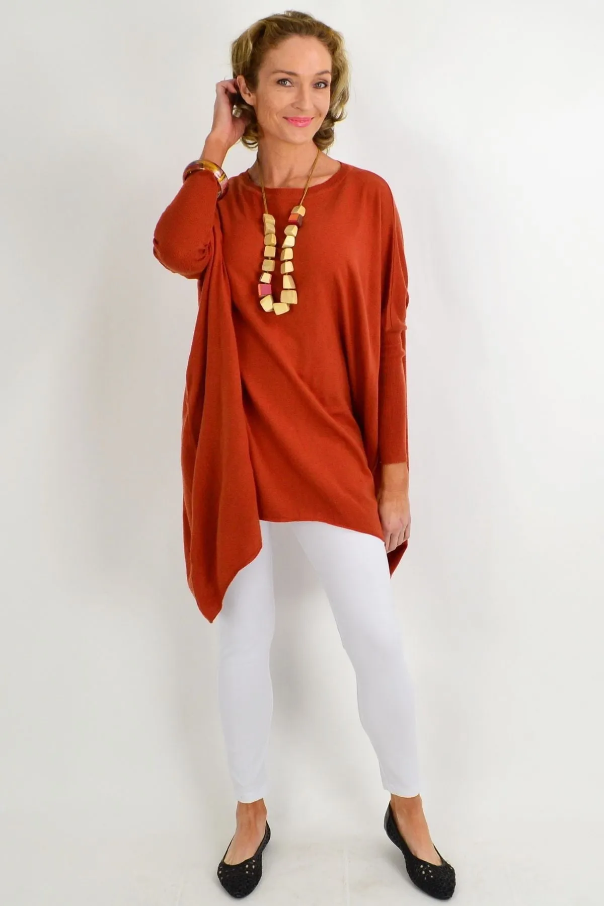 Rust Snuggle up Tunic Top