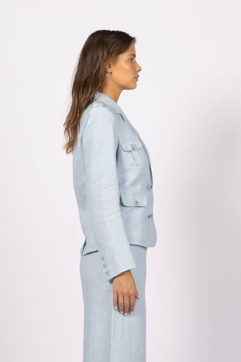 SAFARI JACKET - SKY BLUE *FINAL SALE