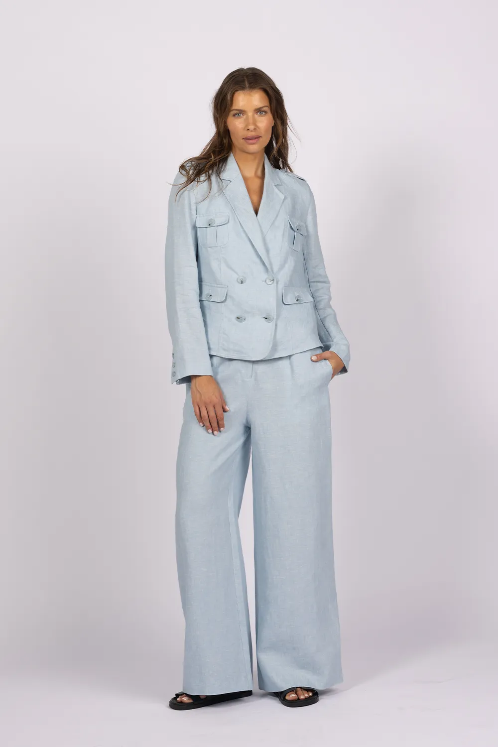 SAFARI JACKET - SKY BLUE *FINAL SALE