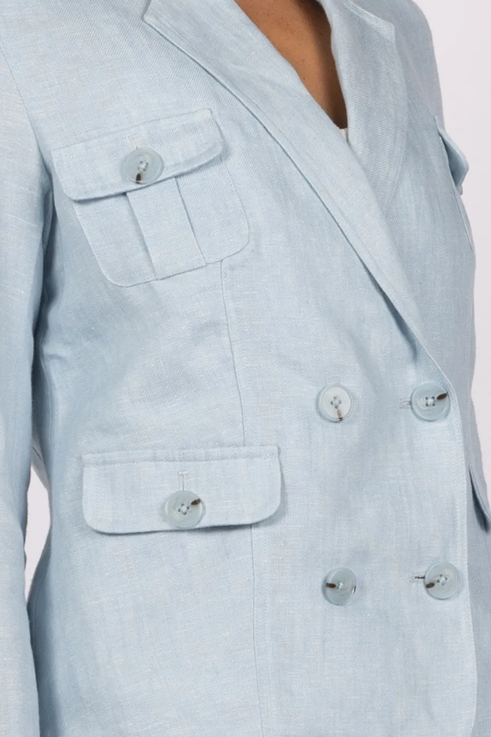 SAFARI JACKET - SKY BLUE *FINAL SALE