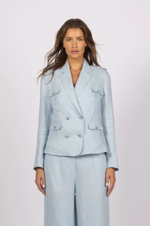SAFARI JACKET - SKY BLUE *FINAL SALE