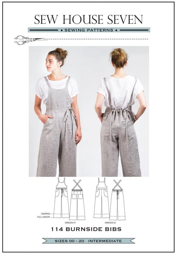 Sew House Seven- Burnside Bibs - 2 Size Ranges