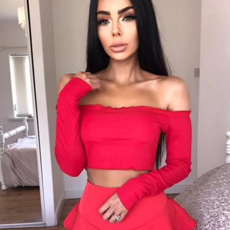 Sexy Off-Shoulder Crochet Crop Top