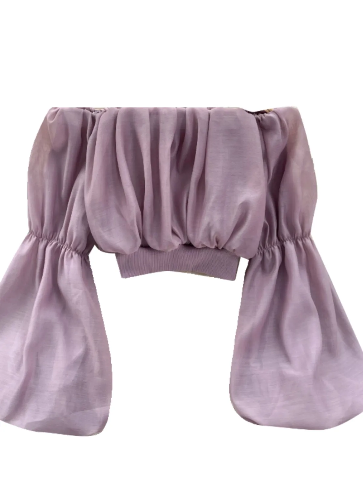 Sexy Off-shoulder Ruffled Chiffon Top