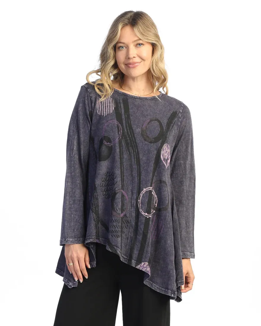 Staccato Mineral Washed Cotton Asymmetric Hem Top