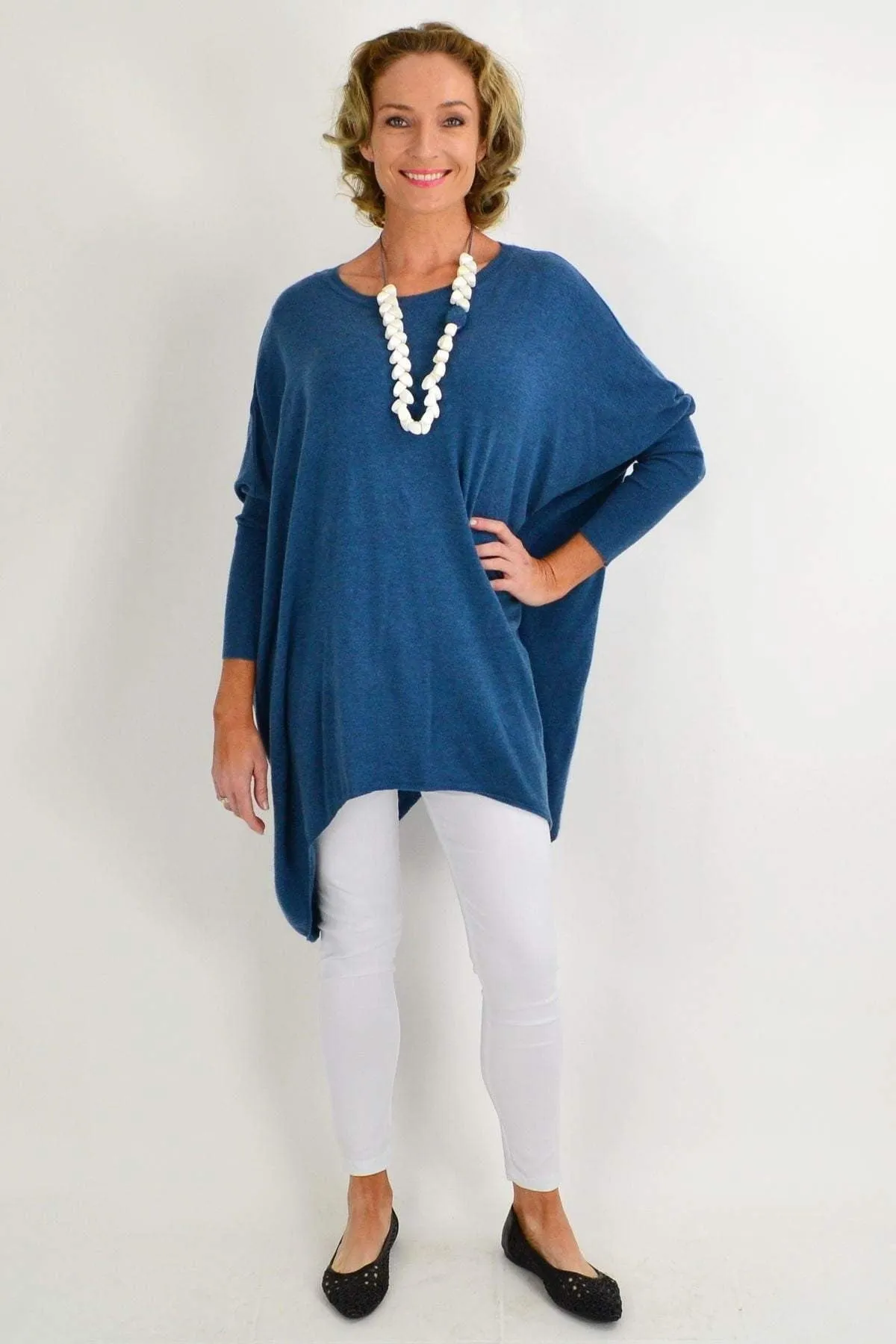 Teal Blue Snuggle up Tunic Top