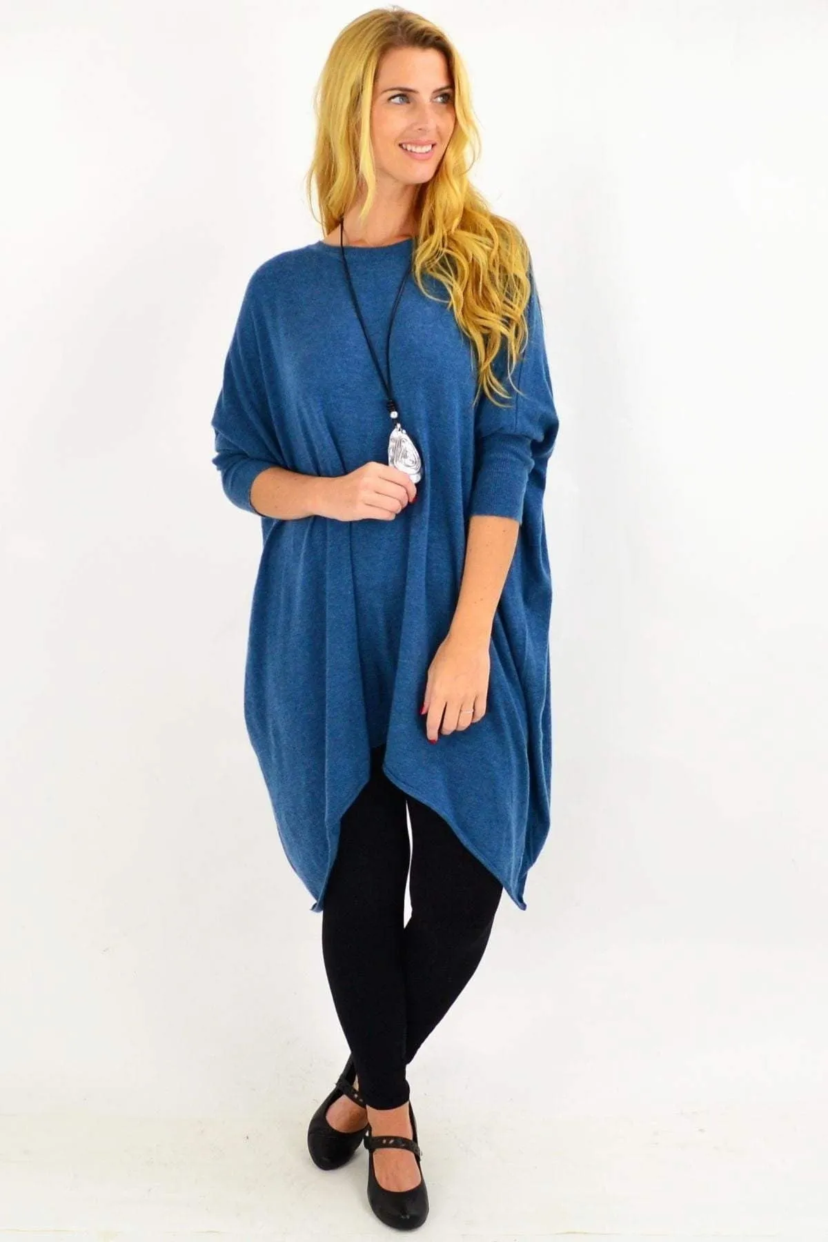Teal Blue Snuggle up Tunic Top