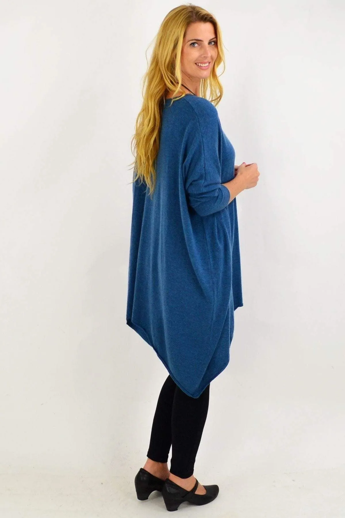 Teal Blue Snuggle up Tunic Top