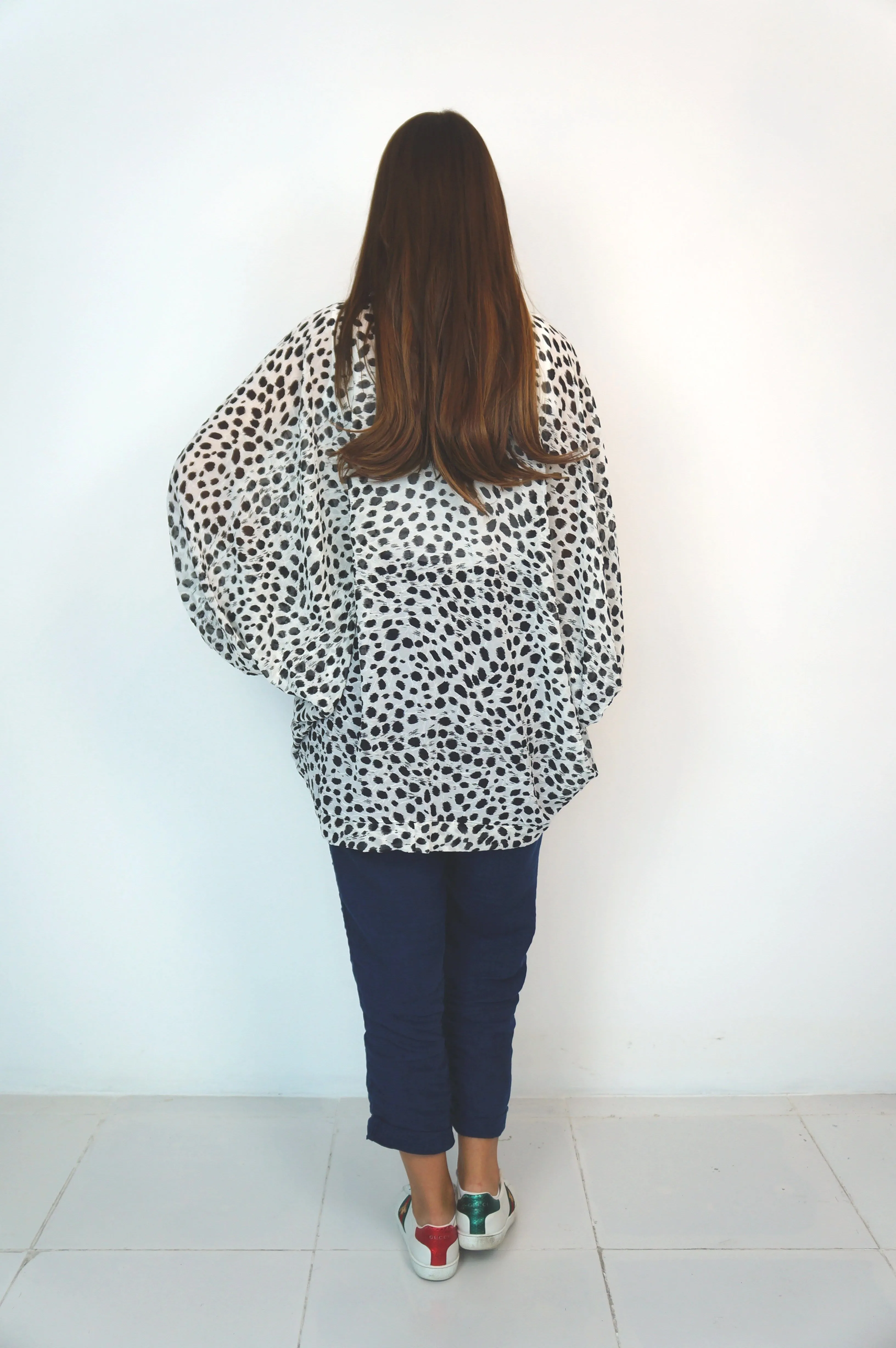 The Palm Kimono - Dalmatian Smudge