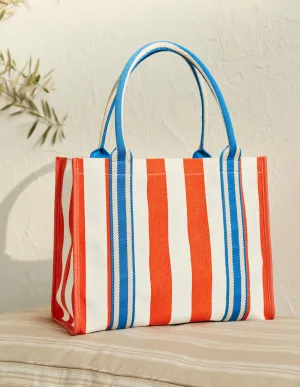 Tilda Canvas Tote Bag-Firecracker/Coastal Blue