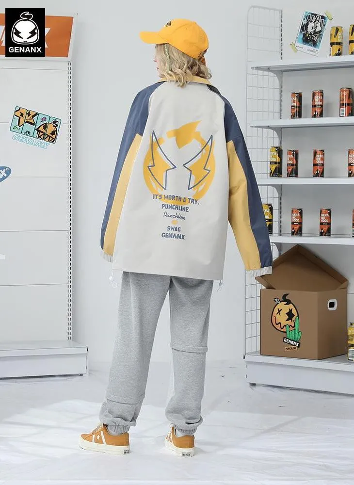 Urban Cartoon Print Graphic Couple Jacket