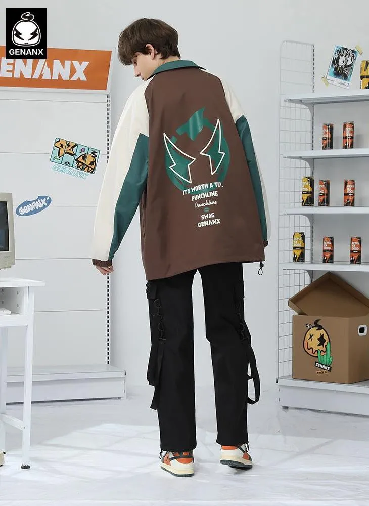Urban Cartoon Print Graphic Couple Jacket