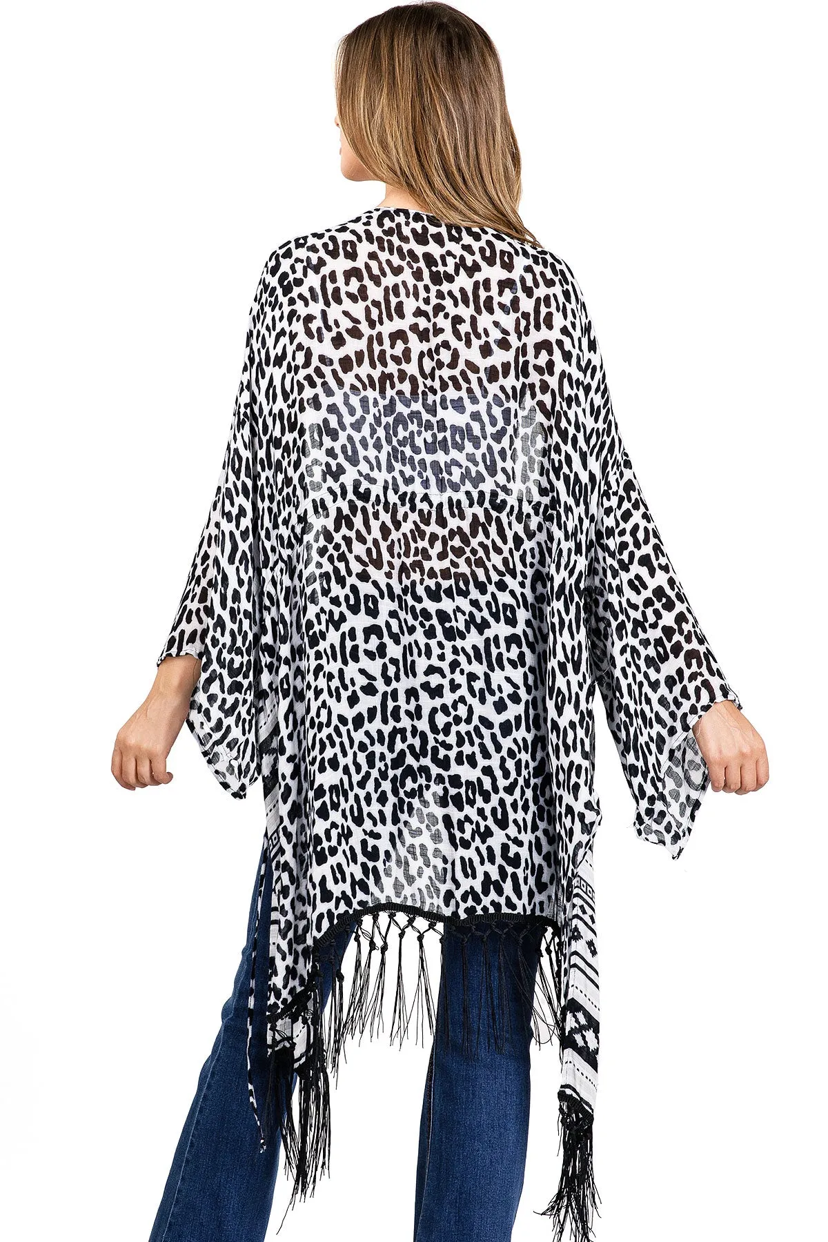 Wild Side Fringe Kimono