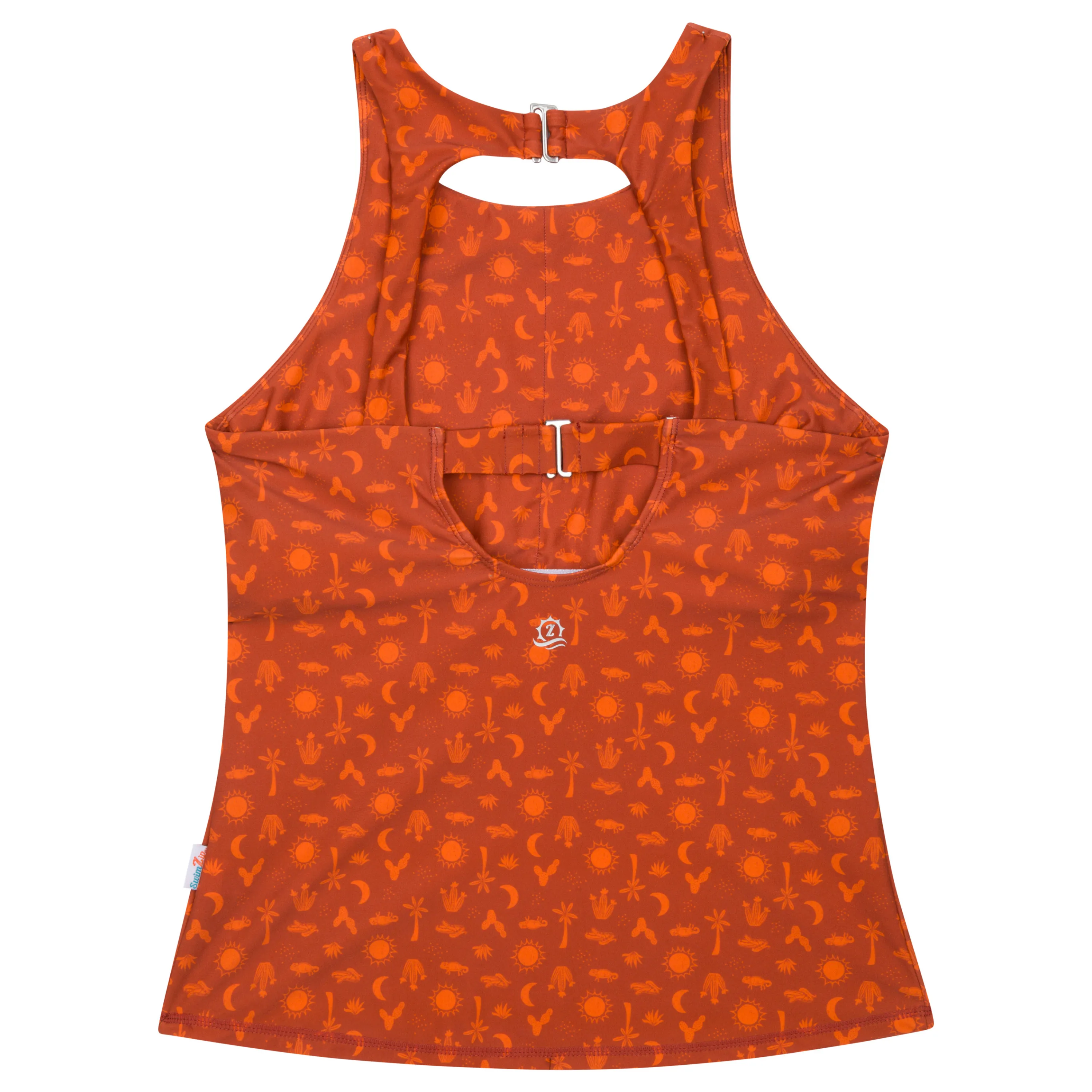Women’s High Neck Fitted Tankini Top | “Desert”